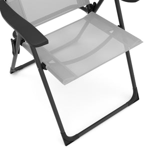 Gartenstuhl LILLIAN 2er Set grau/schwarz