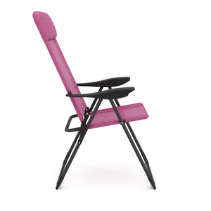 Gartenstuhl LILLIAN 2er Set pink/schwarz