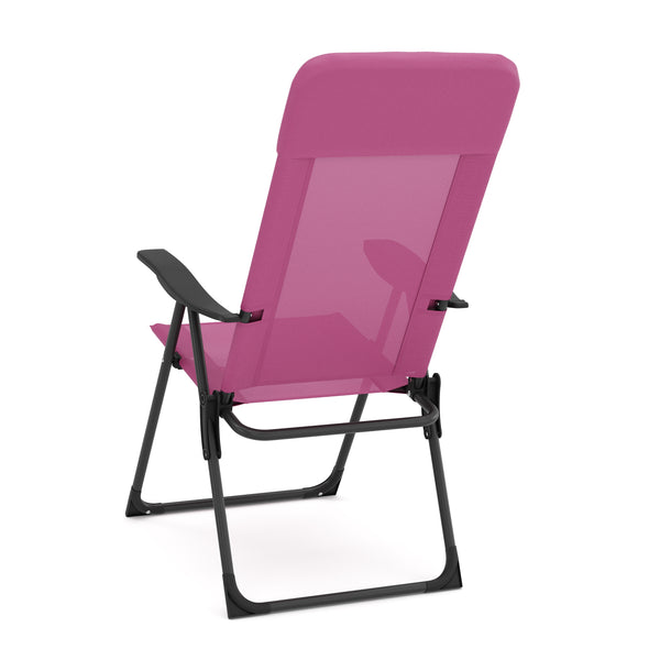 Gartenstuhl LILLIAN 2er Set pink/schwarz