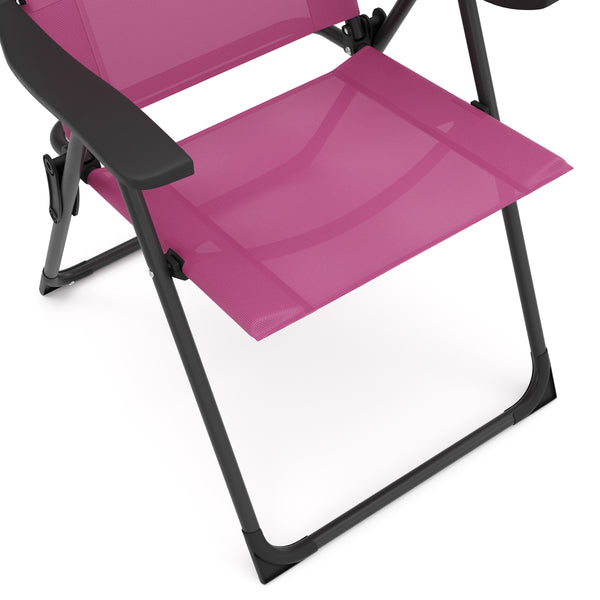 Gartenstuhl LILLIAN 2er Set pink/schwarz