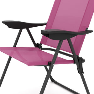 Gartenstuhl LILLIAN 2er Set pink/schwarz