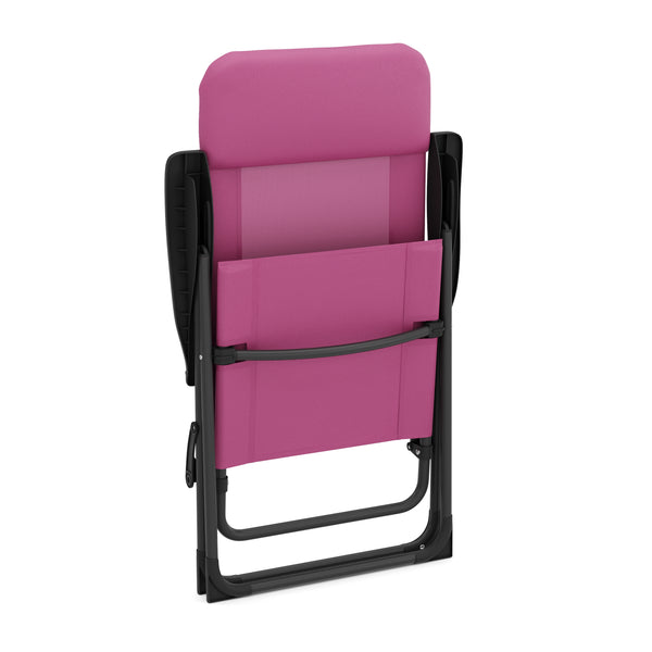 Gartenstuhl LILLIAN 2er Set pink/schwarz