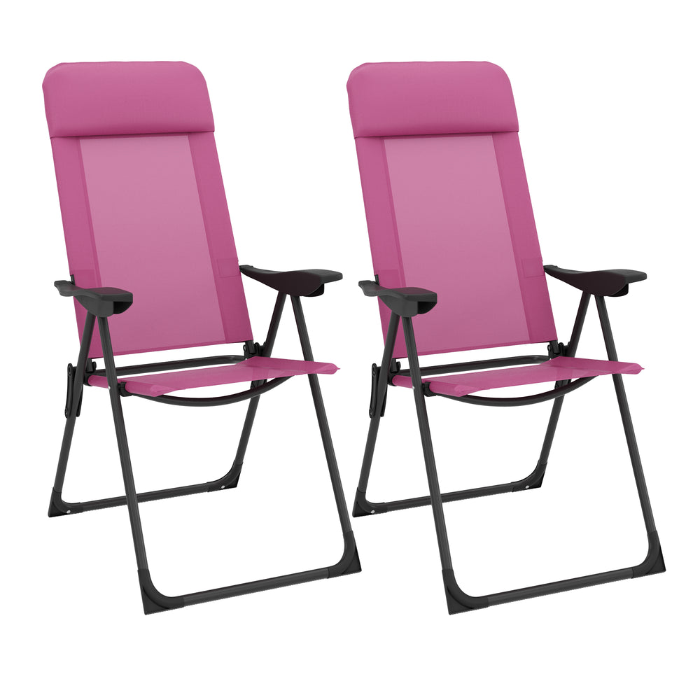 Sedia da giardino LILLIAN set da 2 rosa/nero
