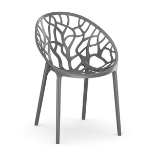 Gartenstuhl LIVA 4er Set anthrazit