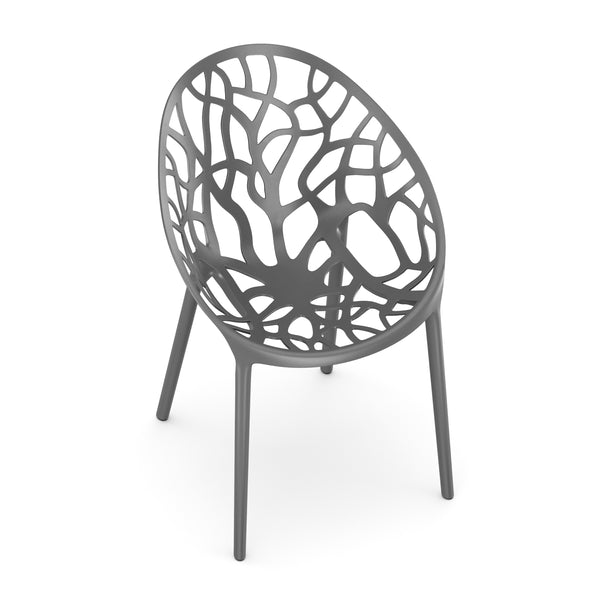 Gartenstuhl LIVA 4er Set anthrazit