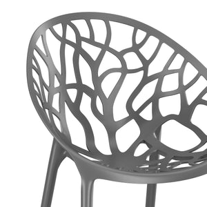 Gartenstuhl LIVA 4er Set anthrazit