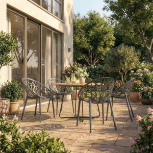 Gartenstuhl LIVA 4er Set anthrazit