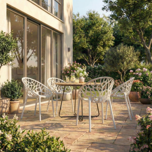 Gartenstuhl LIVA 4er Set weiss