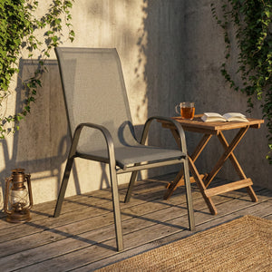 Gartenstuhl Textilene, stapelbar
