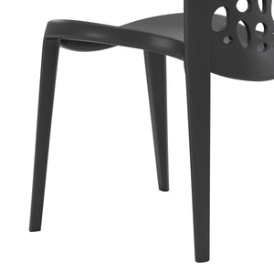 Gartenstuhl LONA 4er Set schwarz