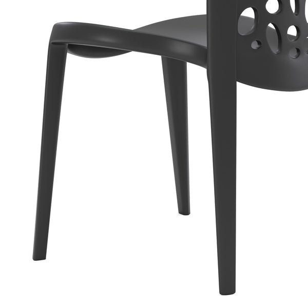 Gartenstuhl LONA 4er Set schwarz