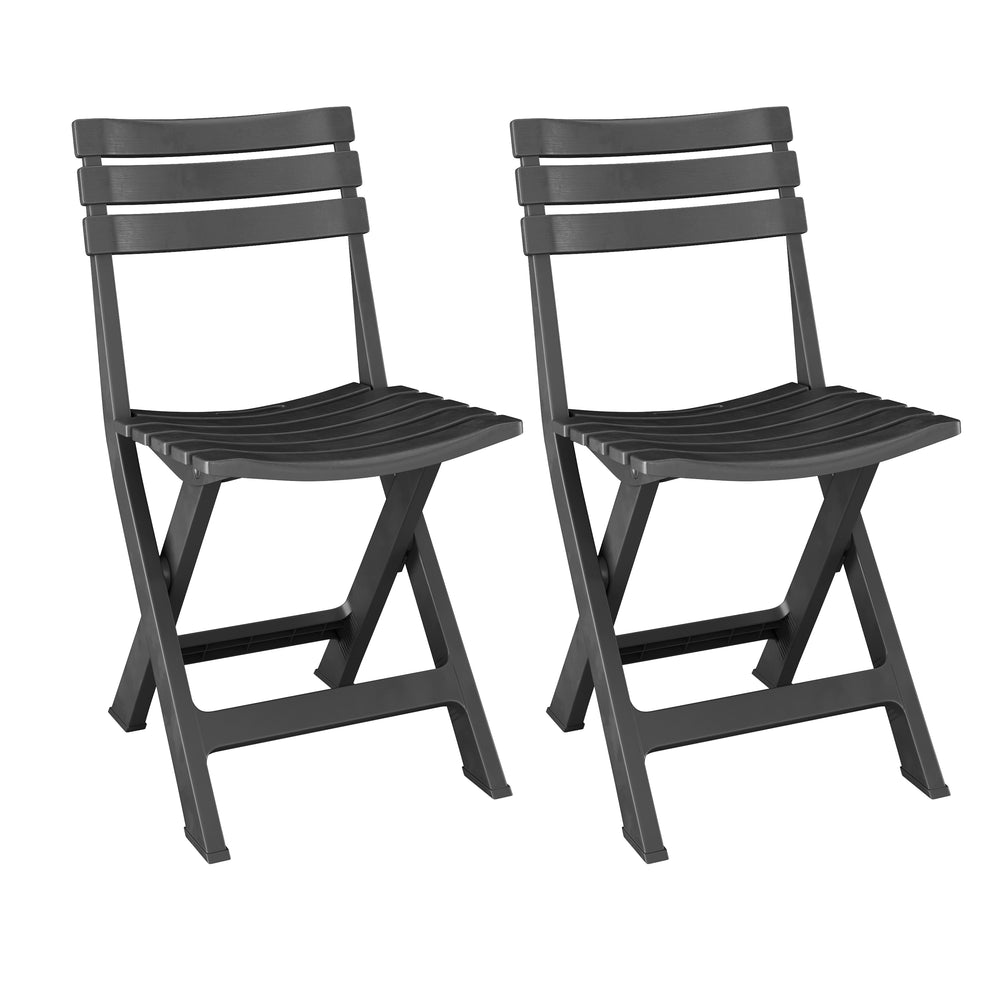 Sedia da giardino pieghevole MARCO, set da 2, nera