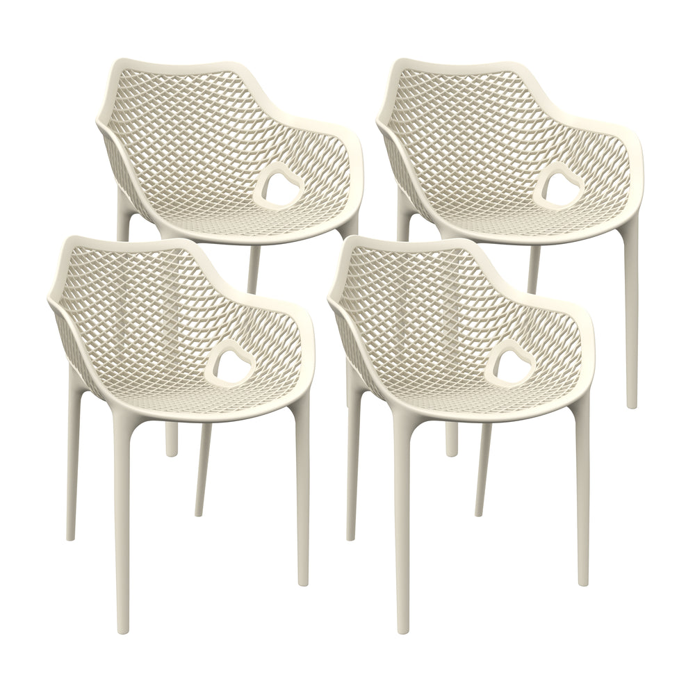 Sedia da giardino MATS set 4 pezzi beige