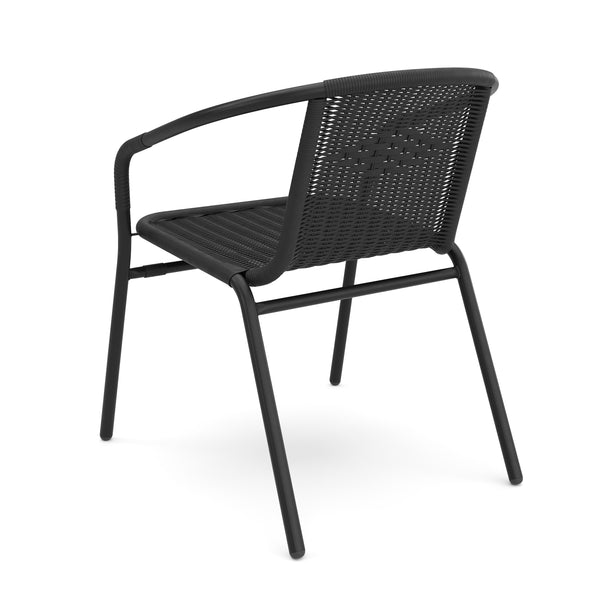 Gartenstuhl Rattan schwarz
