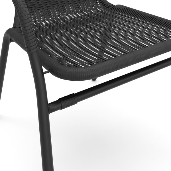 Gartenstuhl Rattan schwarz