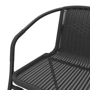 Gartenstuhl Rattan schwarz