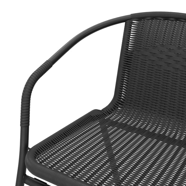 Gartenstuhl Rattan schwarz