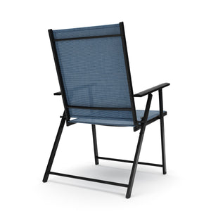 Gartenstuhl REA 4er Set dunkelblau/schwarz