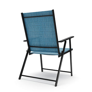 Gartenstuhl REA 4er Set türkis/schwarz