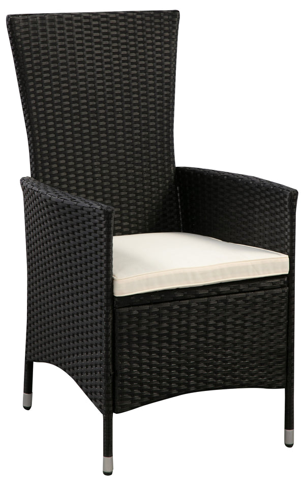 Rattanstühle LIMNOS schwarz im 2er Set