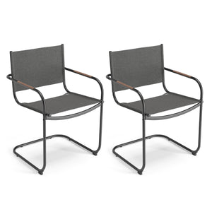 Gartenstuhl WARD 2er Set anthrazit