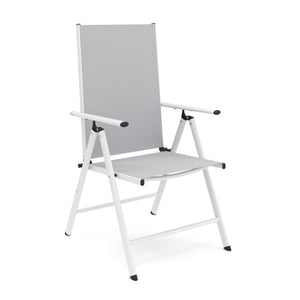 Gartenstuhl WILMA 2er Set grau/weiss