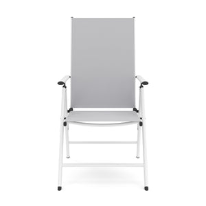 Gartenstuhl WILMA 2er Set grau/weiss