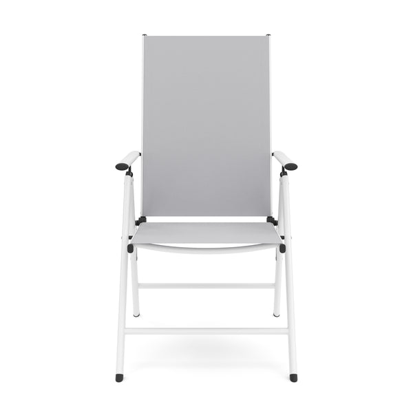 Gartenstuhl WILMA 2er Set grau/weiss