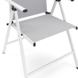 Gartenstuhl WILMA 2er Set grau/weiss