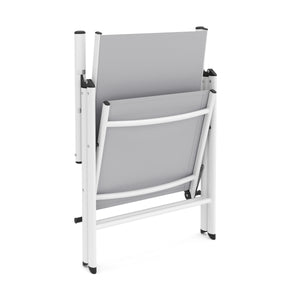 Gartenstuhl WILMA 2er Set grau/weiss