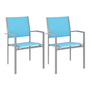 Gartenstühle Doppelpack, blau