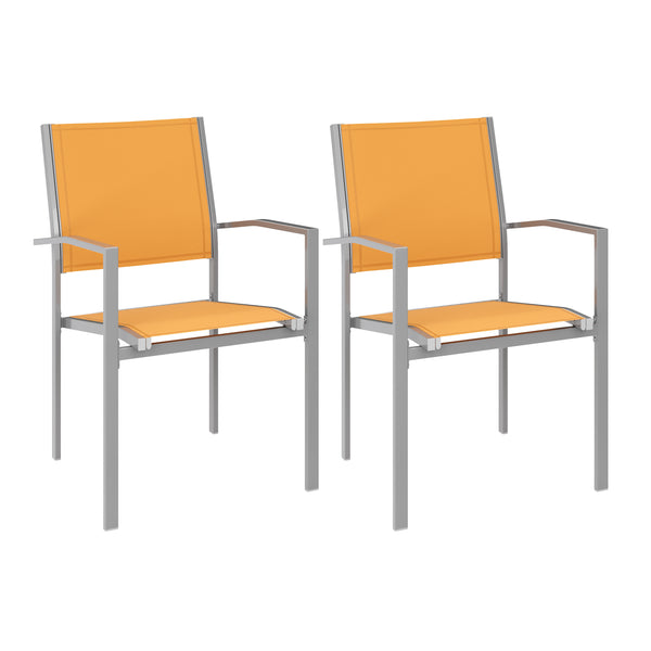 Gartenstühle Doppelpack, orange