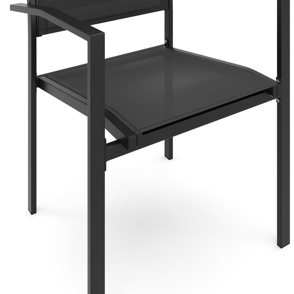 Gartenstühle Doppelpack Rahmen schwarz