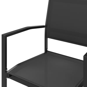 Gartenstühle Doppelpack Rahmen schwarz