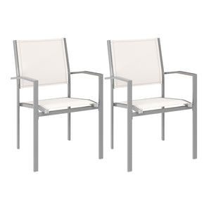 Gartenstühle Doppelpack, weiss
