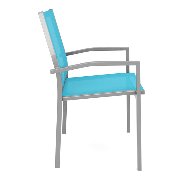 Gartenstuhl ZILLY 2er Set blau