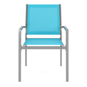 Gartenstuhl ZILLY 2er Set blau