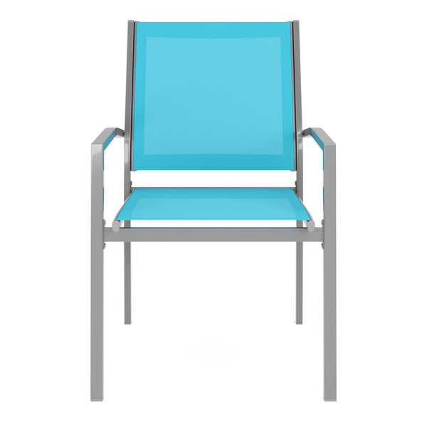 Gartenstuhl ZILLY 2er Set blau