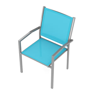 Gartenstuhl ZILLY 2er Set blau