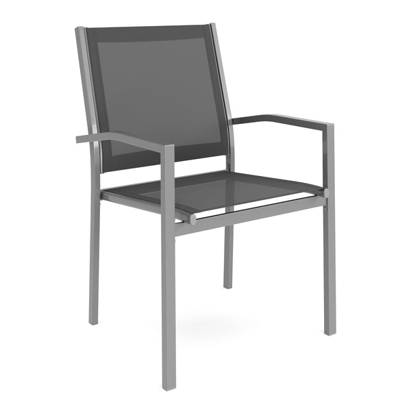 Gartenstuhl ZILLY 2er Set anthrazit