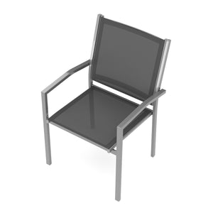 Gartenstuhl ZILLY 2er Set anthrazit