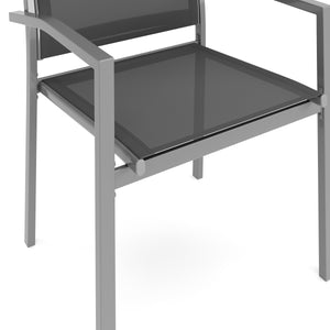 Gartenstuhl ZILLY 2er Set anthrazit