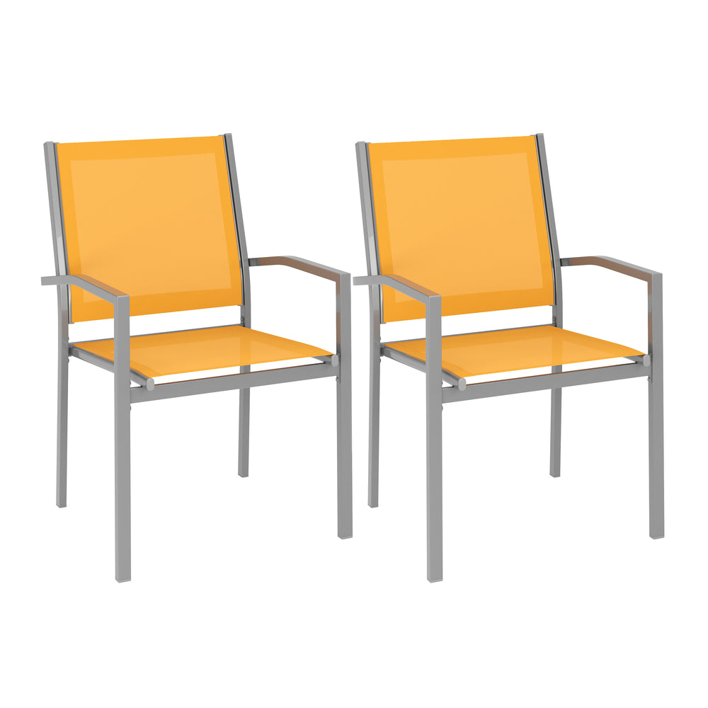 Sedia da giardino ZILLY set da 2 arancione
