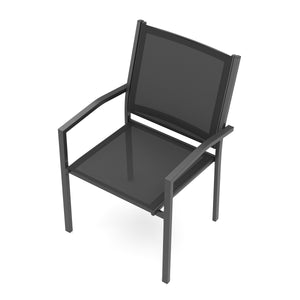 Gartenstuhl ZILLY 2er Set schwarz