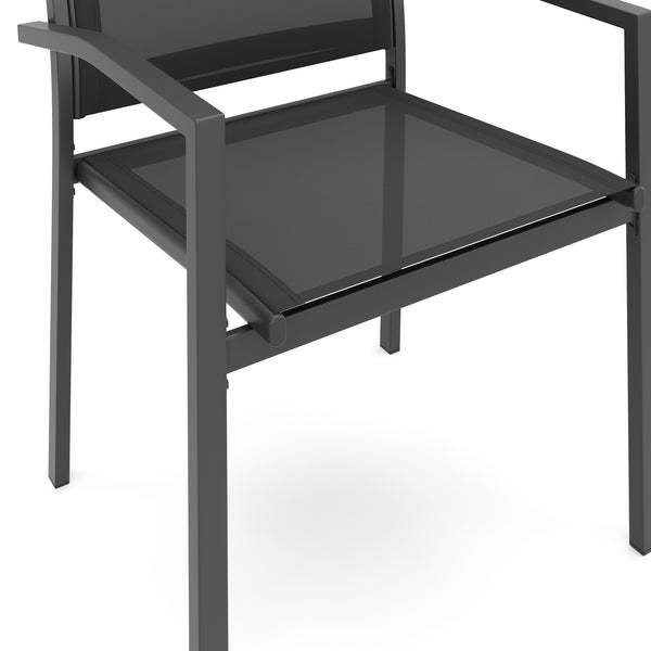 Gartenstuhl ZILLY 2er Set schwarz