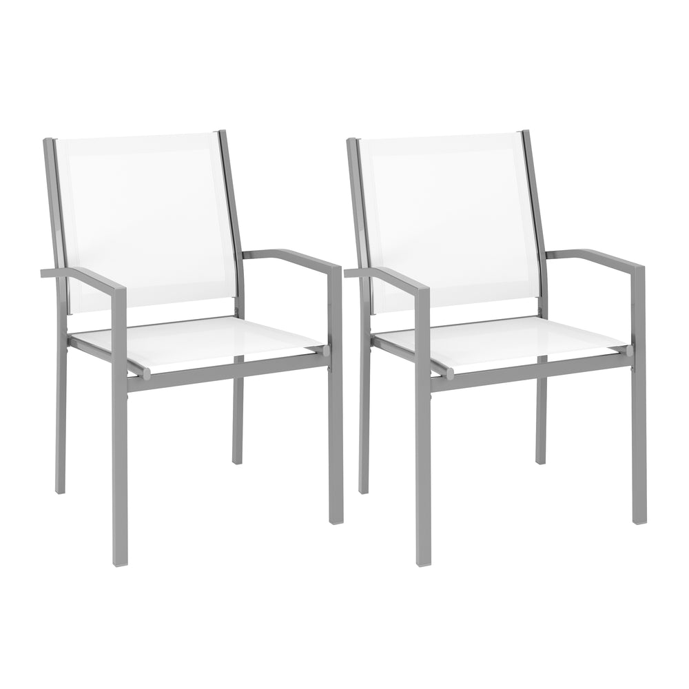 Sedia da giardino ZILLY set da 2 bianca