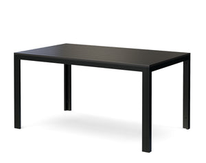 Gartenmöbel Tisch 150 cm + 2 Bänke schwarz