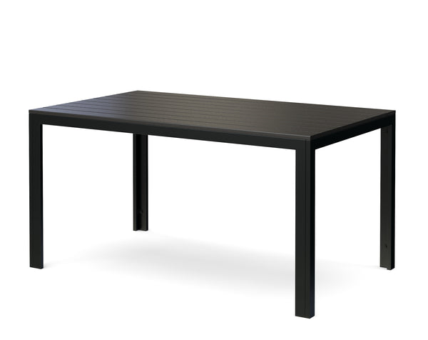 Gartenmöbel Tisch 150 cm + 2 Bänke schwarz