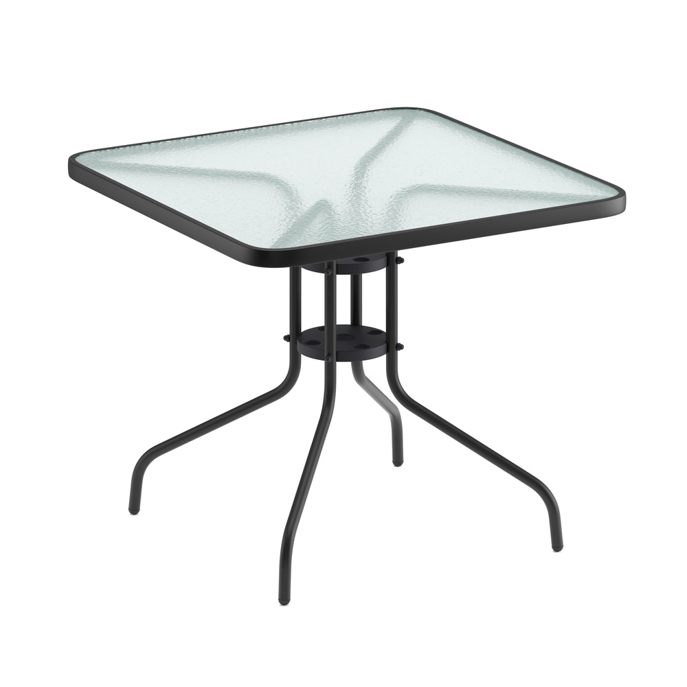 Garden table 80 x 80 cm black