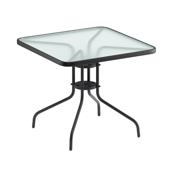 Gartentisch 80 x 80 cm schwarz